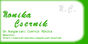 monika csernik business card