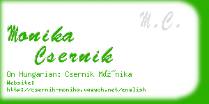 monika csernik business card
